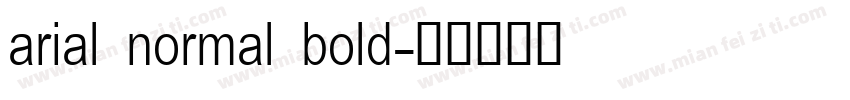 arial normal bold字体转换